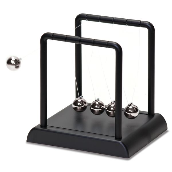 Tobar Newton’s Cradle Educational Desktop Toy, Black