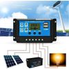 30A Solar Charge Controller,12V/ 24V Solar Panel Charge Controller,Timer Setting PWM Auto Parameter,Intelligent Regulator with 5V Dual USB Port Display Adjustable Parameter LCD Display