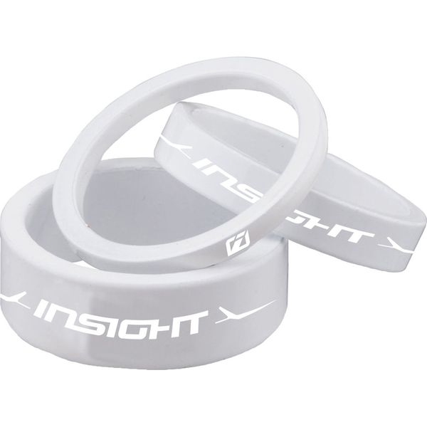 ALLOY HEADSET SPACERS WHITE 1-1/8" 3MM/5MM/10MM