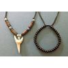 BRILLIANT GIFTS LARGE SHELL RESIN TOOTH SHAPED NECKLACE