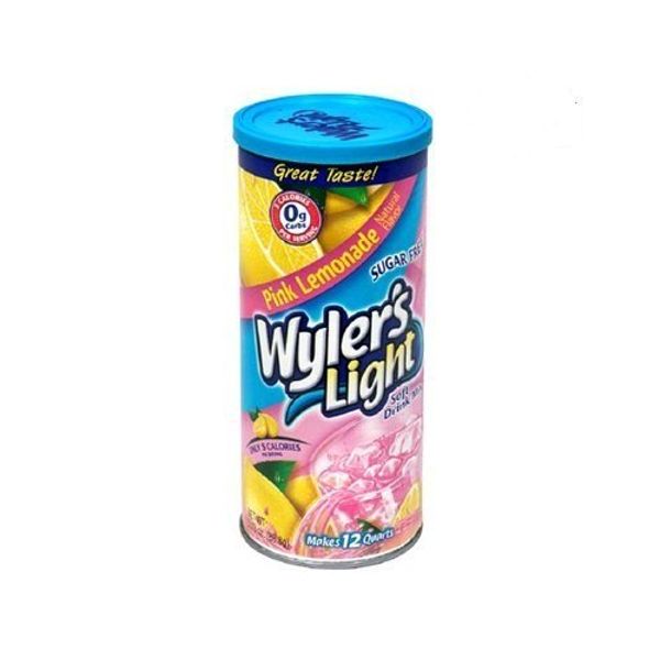 Wyler's Light Soft Drink Mix, Pink Lemonade, 3.13-Ounce Canister