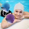 Water Gear Natural Rubber Swim Bubble Cap (White, Small)