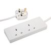 PRO ELEC PELB1510 2 Gang Extension Lead 3m, White