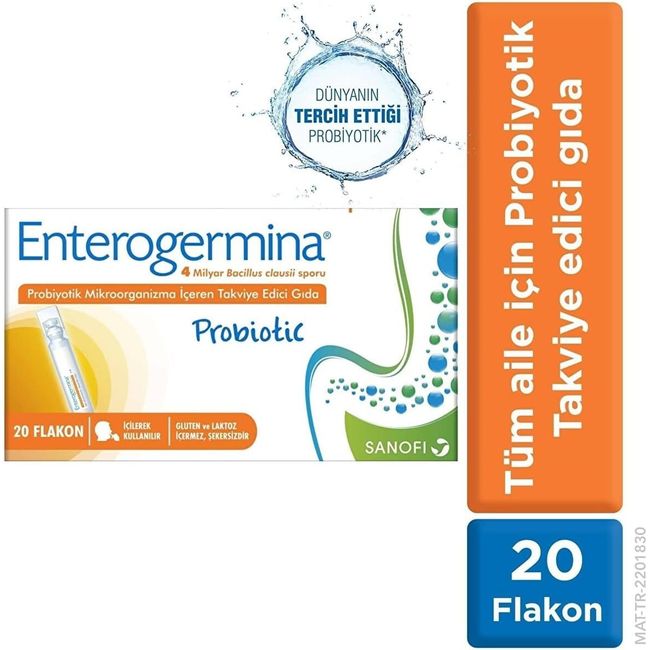 Enterogermina Probiotic Liquid 4 Billion CFU/5mL 20Vials