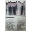 BS-MALL Makeup Eye Brush Set 20 Pcs Eyeshadow Brushes Makeup Brushes Rose Brown