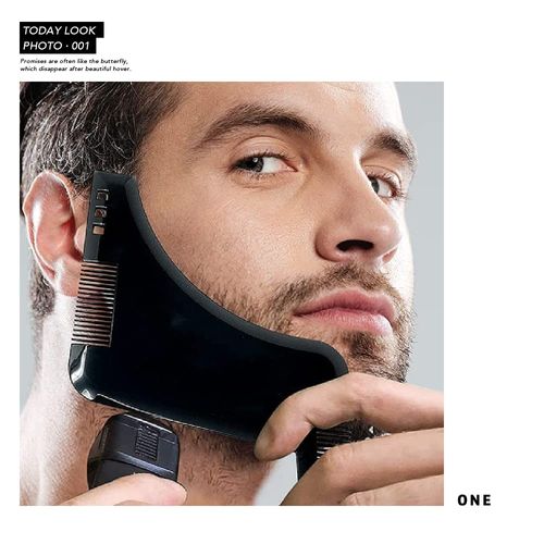 2 Pack Beard Shaping Tool for Men Beard Shaper Tool with Comb,Men's Facial Hair Hairline Perfect Symmetric Lines and Trim with Beard Trimmer Hair Clipper