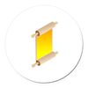 CafePress Rolling Pin Scroll 5.5" Round Car Magnet Magnetic Bumper Display