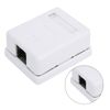 Yctze 2Pcs RJ45 Mount Box Cat6, SinglePort Desktop Network Junction Boxes for Cat5, Cat6 Network Socket