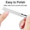 Olakin Professional Metal Nail File with Case, Nail File Manicure Tools, No Slip Handle Stainless Steel Nail Care Manicure Tool Accessories for Men Woman, White