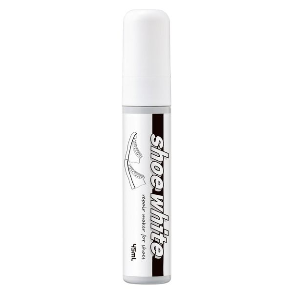 Como Life Shoe Repair Marker Shoe White (1.6 fl oz (45 ml) Shoe Repair Marker Pen Type White White Does Not Fall Dirt Yellow Dark Scratches Cover Easy to Apply Water Based Pigment Ink Sneakers Leather