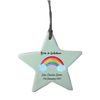 Personalised Ceramic Star Decoration - Born in Lockdown 2020 2021 Rainbow DD2307