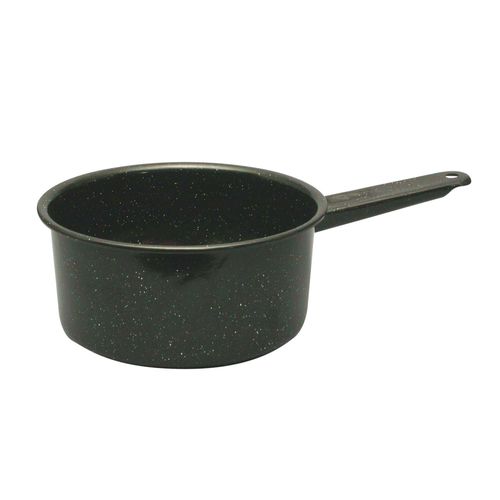 Granite Ware Saucepan, Speckled Black - Durable Non-Stick Cookware Essentials, Graniteware Pot for Sauces & Soups - Scratch-Resistant & Even Heating Distribution (2-Quart)
