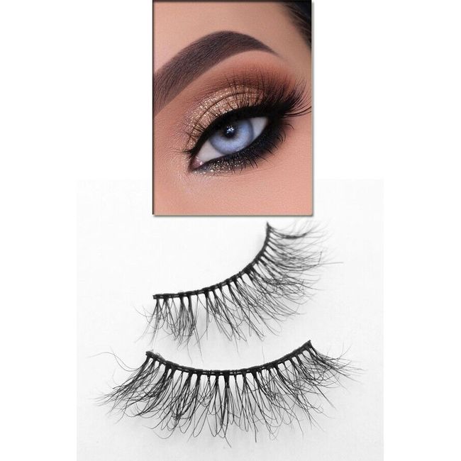 Beautiful 3D False Eyelashes Real Mink Fur Lashes