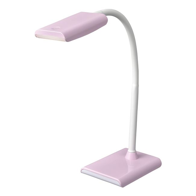 Ohm Denki DS-LS16P-P LED Desk Lamp, Pink, (Approx.) Width 3.5 x Height 11.8 x Depth 10.6 inches (90 x 300 x 270 mm) (Normal Use)