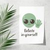 JUNIWORDS Belive in Yourself Poster 20x30cm