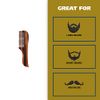 Wahl Small Mustache Comb for Men's Grooming - Handcrafted & Hand Cut with Cellulose Acetate - Smooth, Rounded Tapered Teeth - Model 3323