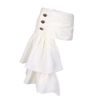 Boland 54570 Jabot, White and Gold, Standard Size