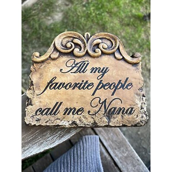 NWT Signed & # S.Kurtz Designs Wall Tile All My Favorite People Call Me Nana