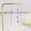 Weviway Long Drop Star Chain Earrings, Silver Plated, Multiple Stars Design, Lightweight
