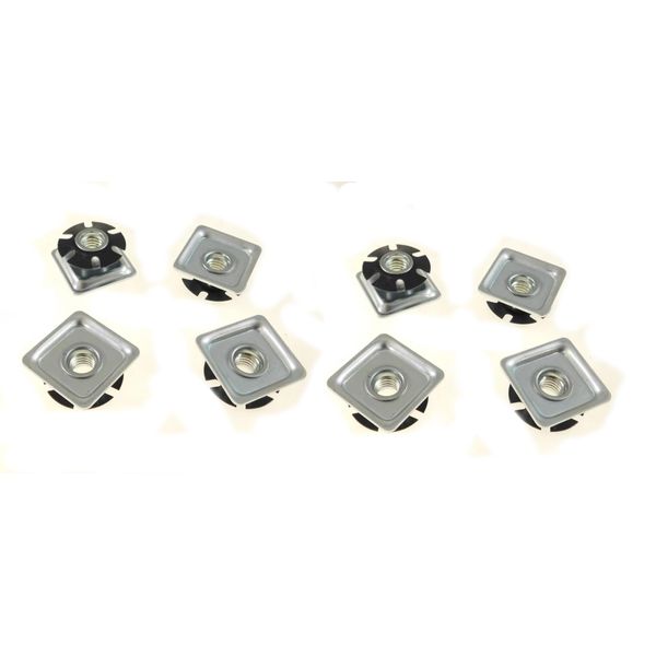 8 Pack Threaded Star Type 1-1/4(OD) Square Tubing Insert 3/8-16 Threads S71-406