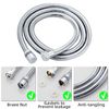 Bathroom Square Chrome Solid Brass Hand Held Shower Head With Wall Connector and Hose System Wall Mount Handheld Showerheads Set