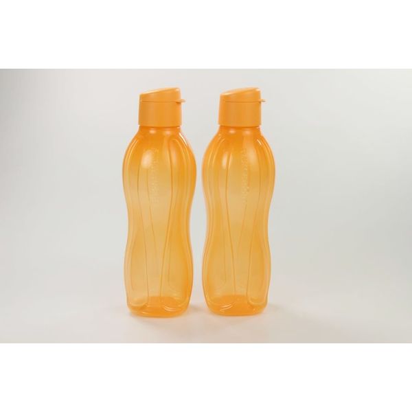 Tupperware To Go Eco 750 ml Orange (2) Drinking Bottle Clip Cap Eco