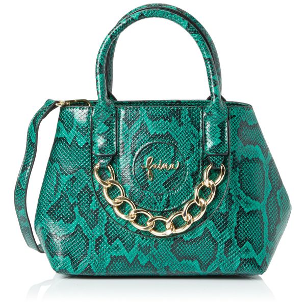 NAEMI Women's Handbag Shopper, Green/Black, One Size