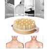 POPCHOSE Body Exfoliator Dry Brush, Dry Brushing Exfoliating Body Brush for Dry Skin, Cellulite and Lymphatic Drainage, Blood Circulation Improvement with Natural Bristles Massage Nodules