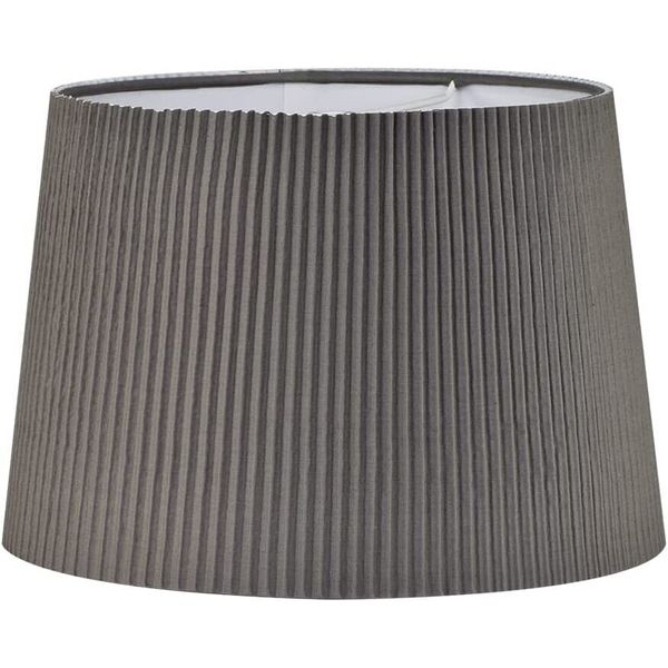 LAMPWELL NEW Slate Gray 12"×10"×H7.9" Spider Barrell Pleated Fabric Lamp Shade