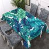 Walmsco Tablecloth Blue Green Palm Leaves Decor For Dining Room Kitchen Rectangular Table Cover 132 * 178cm