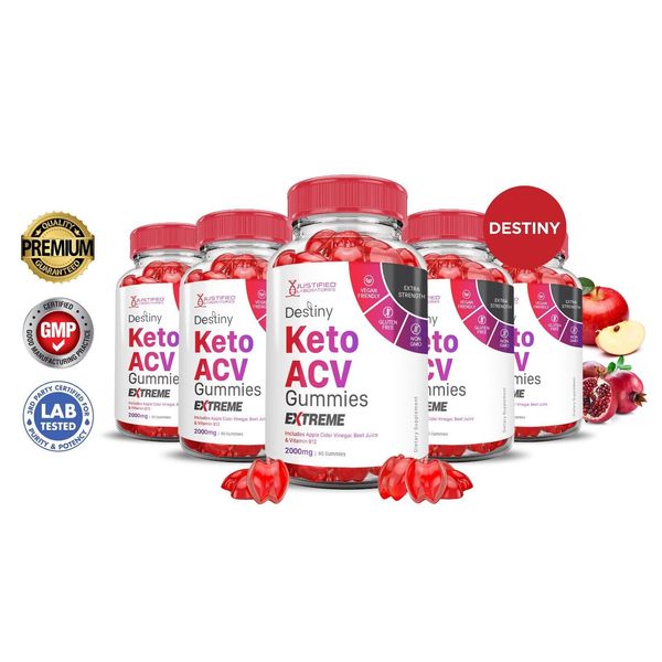 Destiny Keto Extreme ACV Gummies 2000MG Apple Cider Vinegar 300 Gummys