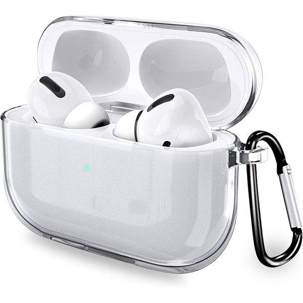 BOOLINN Airpods Pro 2 Case, Compatible with Airpods Pro2, Clear Case, TPU Material, Unisex, Full Protection, Prevents Front LED Lights, Compatible with Wireless Charging, Shock Absorption Protective