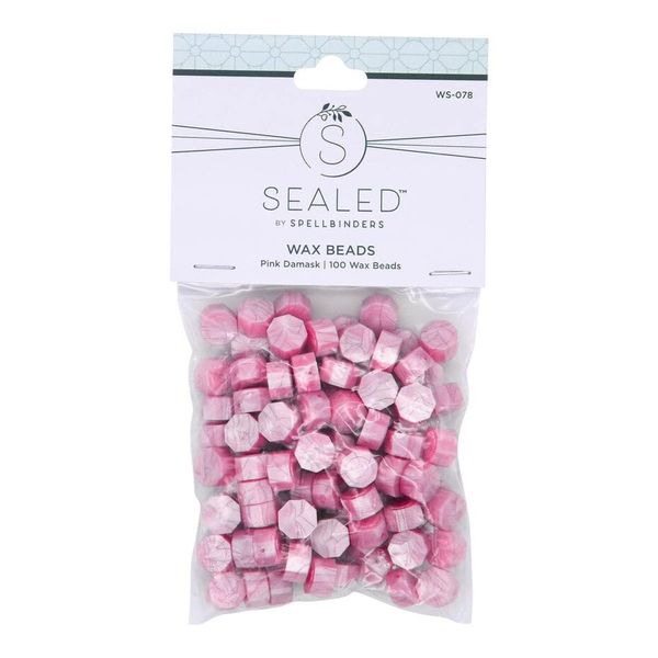 Spellbinders Pink Damask Wax Beads from The Sealed Collection, Multi, ONE