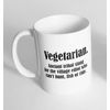 Vegetarian Printed Cup Ceramic Novelty Mug Funny Gift Coffee Tea 220