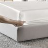 MILVOWOC Queen Satin Fitted Sheet - Ivory White, Soft Bottom - 1 Piece