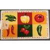 PRINTED KITCHEN RUG (nonskid back)(18"x30") 6 COLORFUL VEGETABLES # 1, Daniel