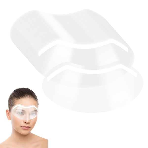 50 Pcs Clear Shower Face Eye Shield Eyelash Shower Protector Eyelash Extensions Protector Eye Shields for Microblading Eyelid Surgery Aftercare Makeup Face Shield Hairspray Salon Supplies Shower Visor