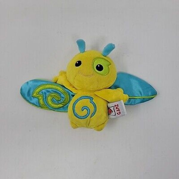 Ganz Webkinz Plush Zumbuddy Zip Butterfly Stuffed Animal Yellow Blue No Code 5"