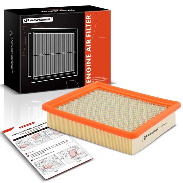 A-Premium Engine Air Filter Compatible with Chevrolet Volt 2011-2015 & Cadillac ELR 2014-2016, Flexible Panel, Replace# 20871244