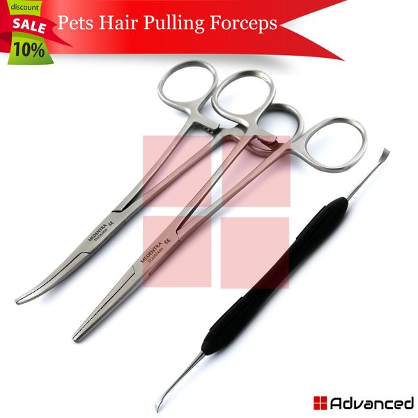 Pets Hair Removal Forceps Veterinary Dog Cat Ear Hair Puller Tartar Scraper