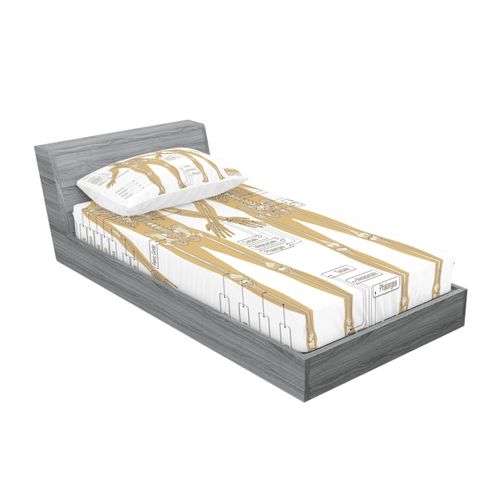 Ambesonne Human Anatomy Fitted Sheet & Pillow Sham Set, Diagram of Skeleton System Titled Main Parts of Body Joints Picture Education, Decorative Printed 2 Piece Bedding Decor Set, Twinxl, White Tan