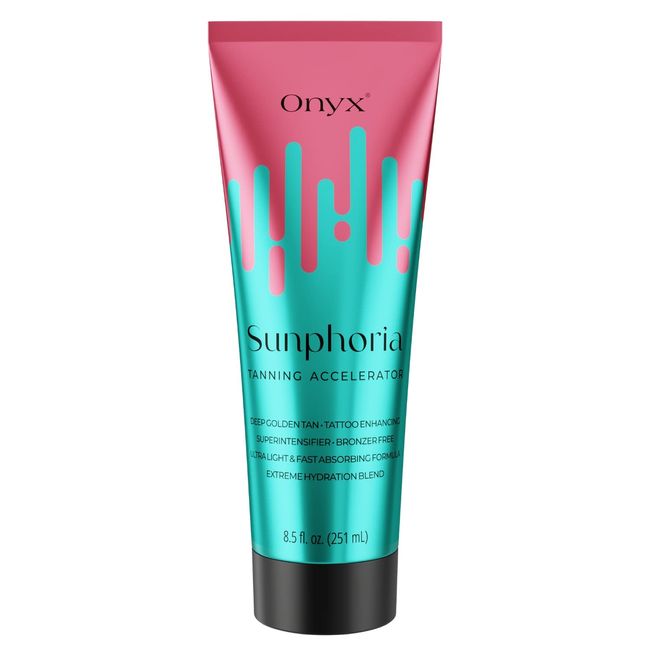 Onyx Sunphoria Tanning Accelerator Outdoor & Indoor - Tanning Lotion with NO Bronzer - Fast-Absorbing Formula - Suntan Lotion with Extreme Hydration Blend and Fruit Extracts for Moisturizing Skin