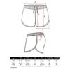 UZZI Men's Side Split Running Shorts 1830AF, Flag Black/White, X-Small