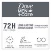 Dove Men's Antiperspirant Deodorant Stick Extra Fresh with 72-hour Sweat & Odor Protection with 1/4 Moisturizing Cream & Long-lasting Citrus scent 2.7 oz