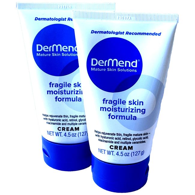 DerMend Fragile Skin Moisturizing Formula Cream 4.5 Oz. 2 PACK