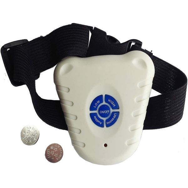 PET LIFE Aniti Shock Waterproof Safe Anti Bark Training Collar Trainer White