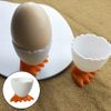 11 Pcs Egg Cups Cartoon Egg Holders Soft Hard Boiled Egg Cups for Breakfast Brunch Soft Boiled Egg(White)