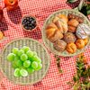 Natural Bamboo Woven Trays, Round Handmade Stackable Basket for Kitchen, Dining, Garden Organization Flat Fruit Vegetable Storage (3 Size)