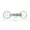Quick Release Keyring,10 Pcs Portable Detachable Key Ring, Double End Split Keyrings, Key Organizer Coupling, Nickel Plated