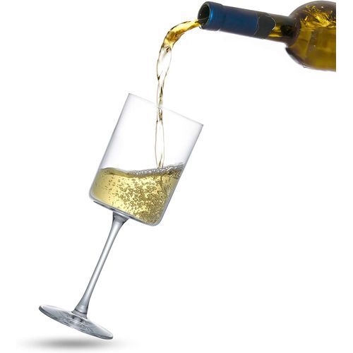 [morning plade] Wine Glass, Champagne Flute, Artisanal, Stylish, Crystal Glass (Set of 2)